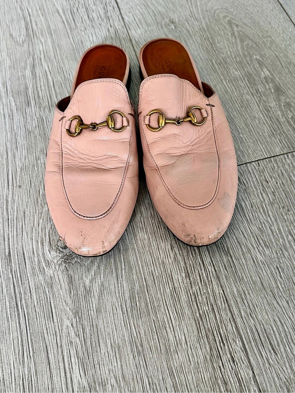 Gucci Princetown Leather Horsebit Mule Mules Pink US 7.5